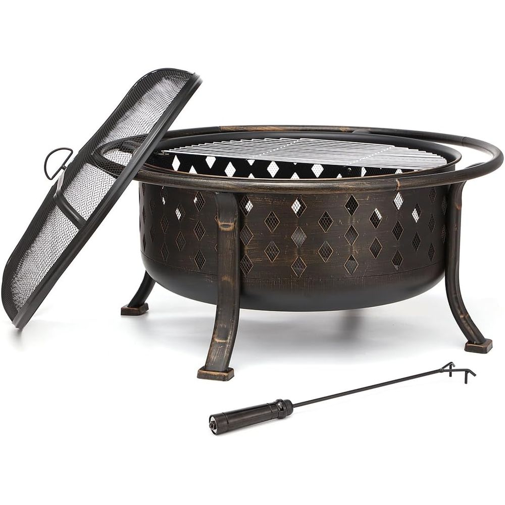 Fire Pit Bowl - Palenisko ogrodowe na drewno 90 cm