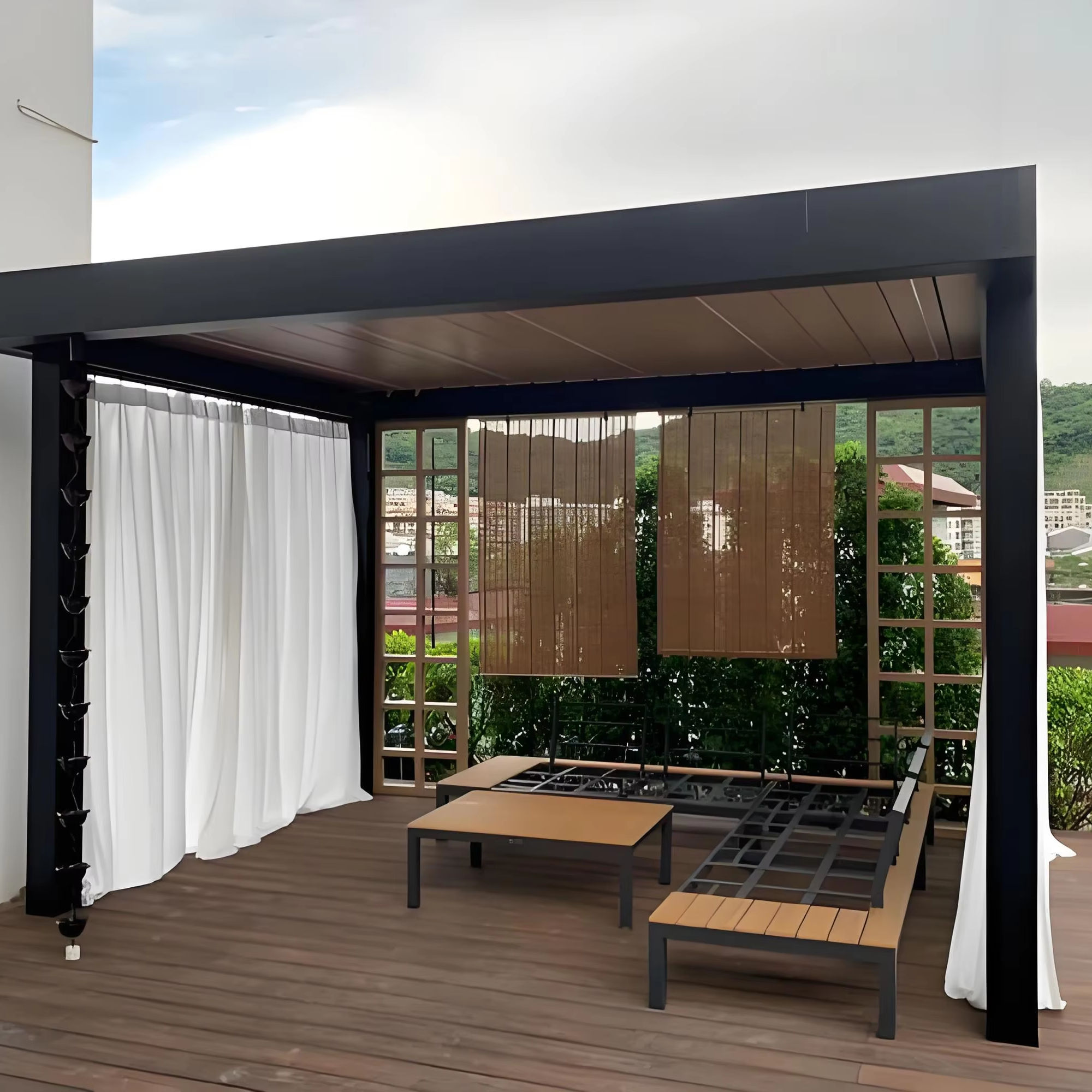 Outdoor Furniture Gazebo - Luksusowy, malowany proszkowo, antykorozyjny altan z