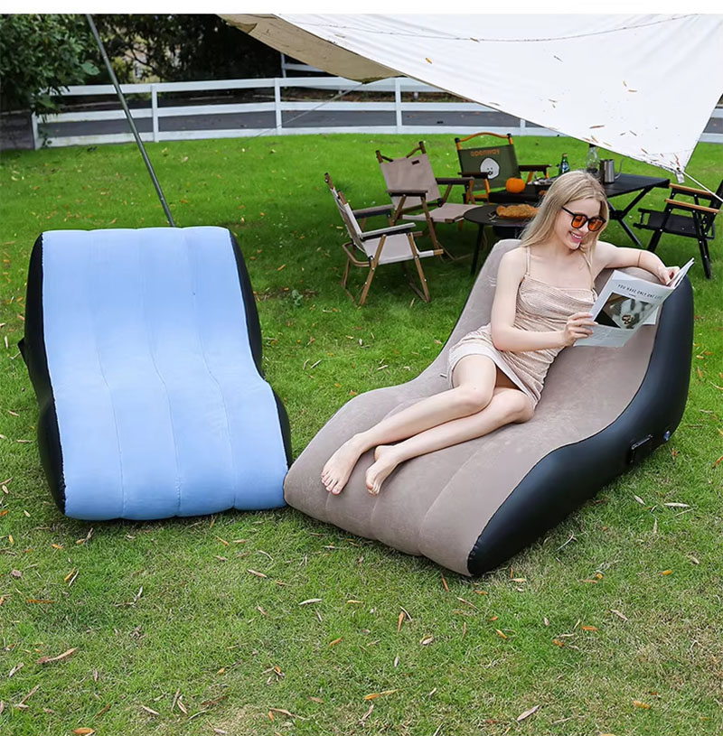Deck Chair Lounger - Nadmuchiwane krzesło leżakowe, nadmuchiwany leżak plażowy,