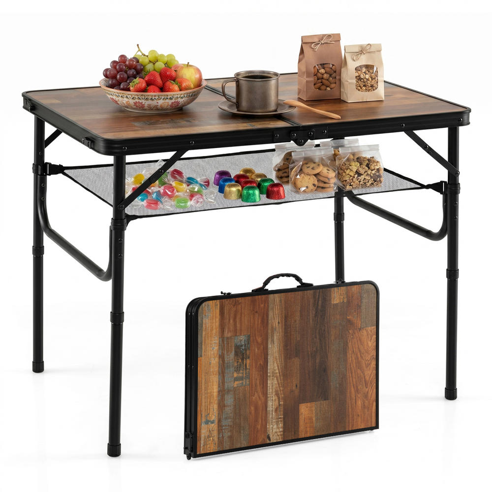 Folding Picnic Table - Składany stolik kempingowy, stolik piknikowy, regulowana