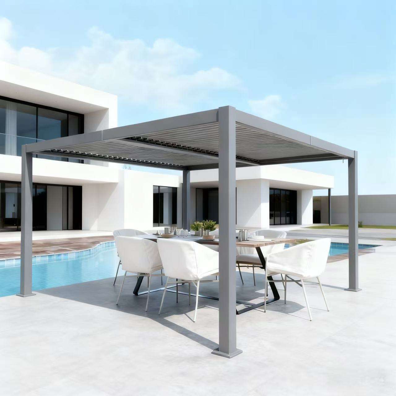 Outdoor Furniture Gazebo - Pergola z aluminium, odporna na korozję,