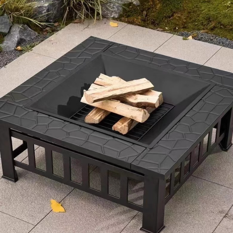 Fire Pit Bowl - Ognisko ogrodowe metalowe z ekranem przeciw