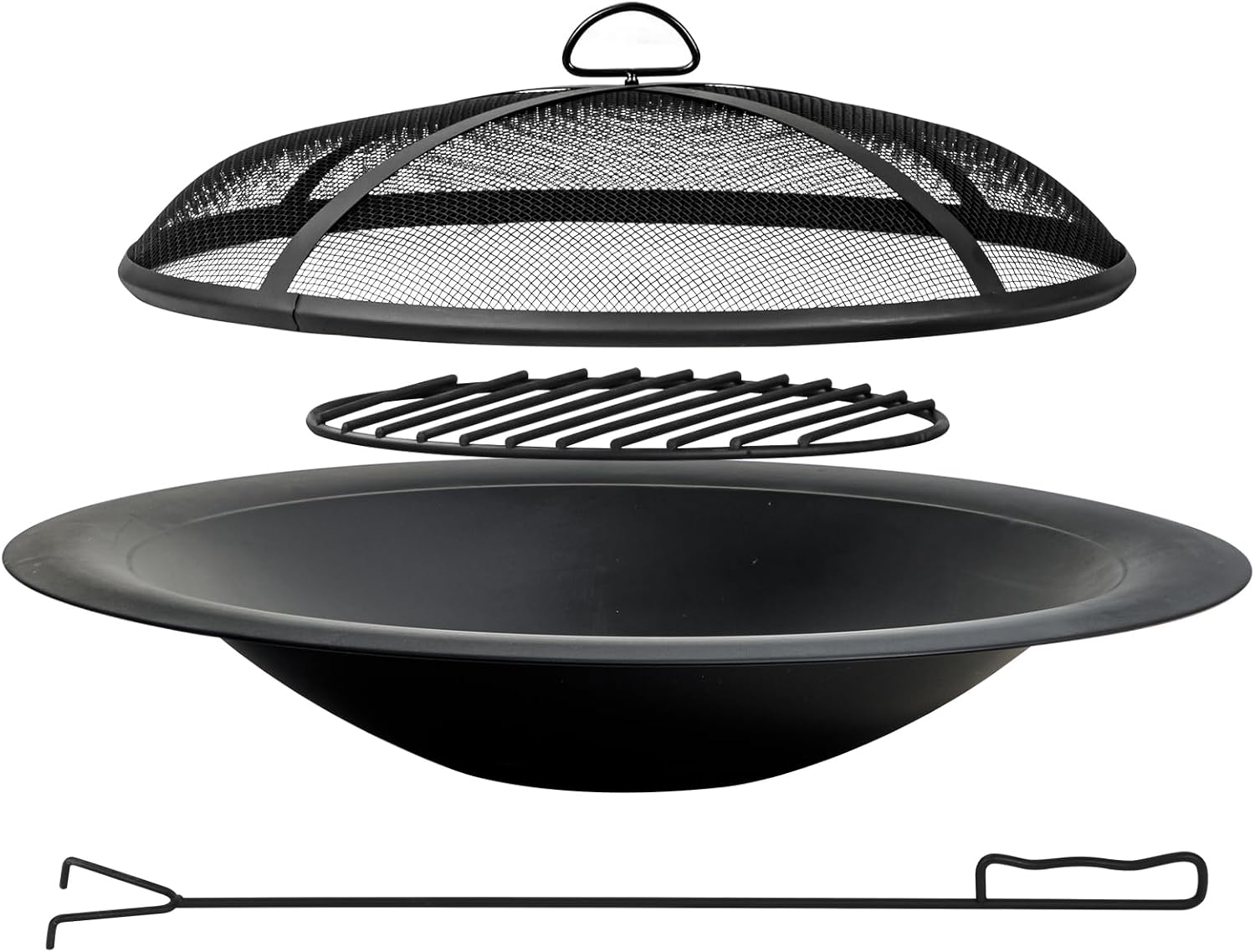 Fire Pit Bowl - 35-calowa stalowa miska do ogniska, wytrzymała