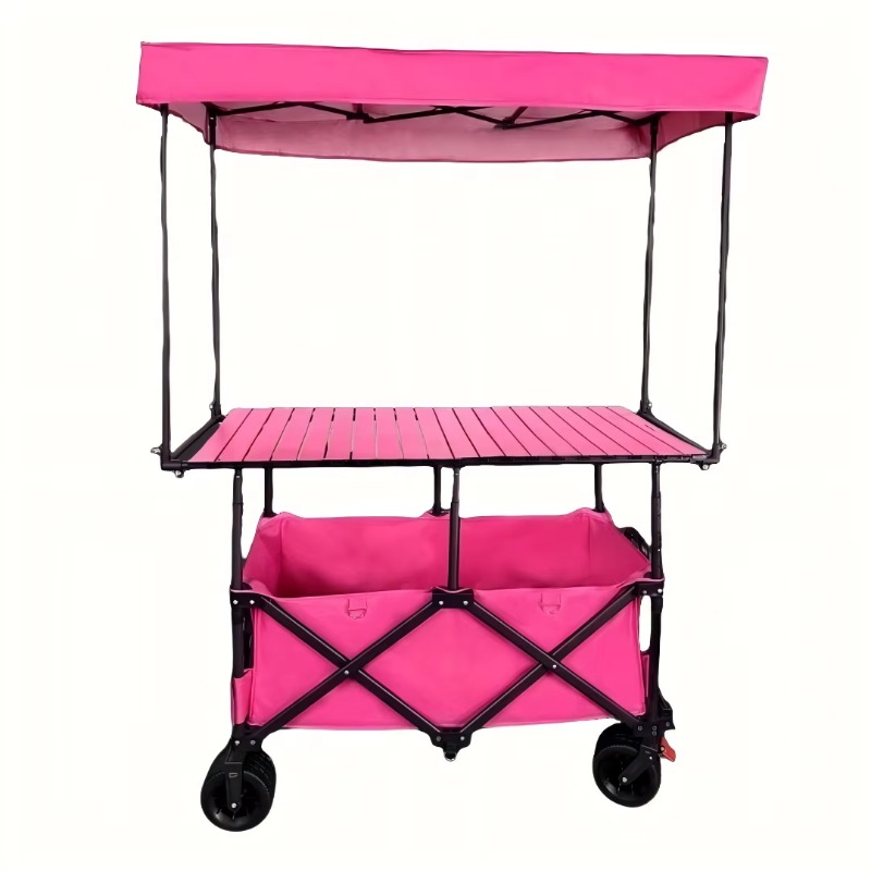 Folding Picnic Table - Składany stalowy wózek stołowy, wózek do