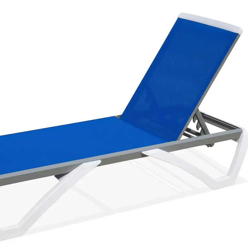 Deck Chair Lounger - Nowoczesny aluminiowy regulowany leżak z tworzywa