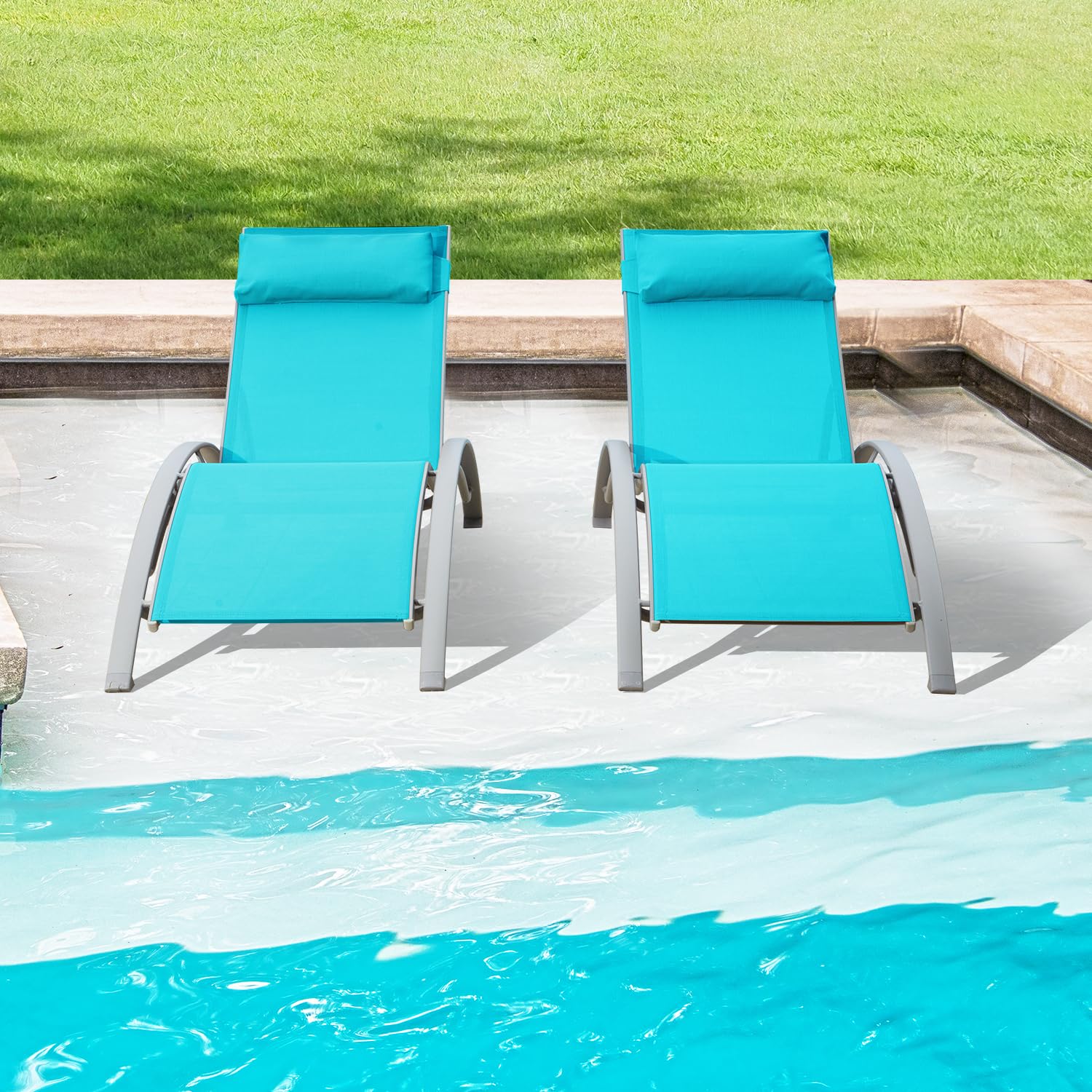 Aluminiowe leżaki ogrodowe na  – Deck Chair Lounger recenzja i cena