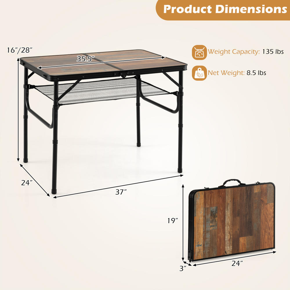 Składany stolik kempingowy, st – Folding Picnic Table recenzja i cena
