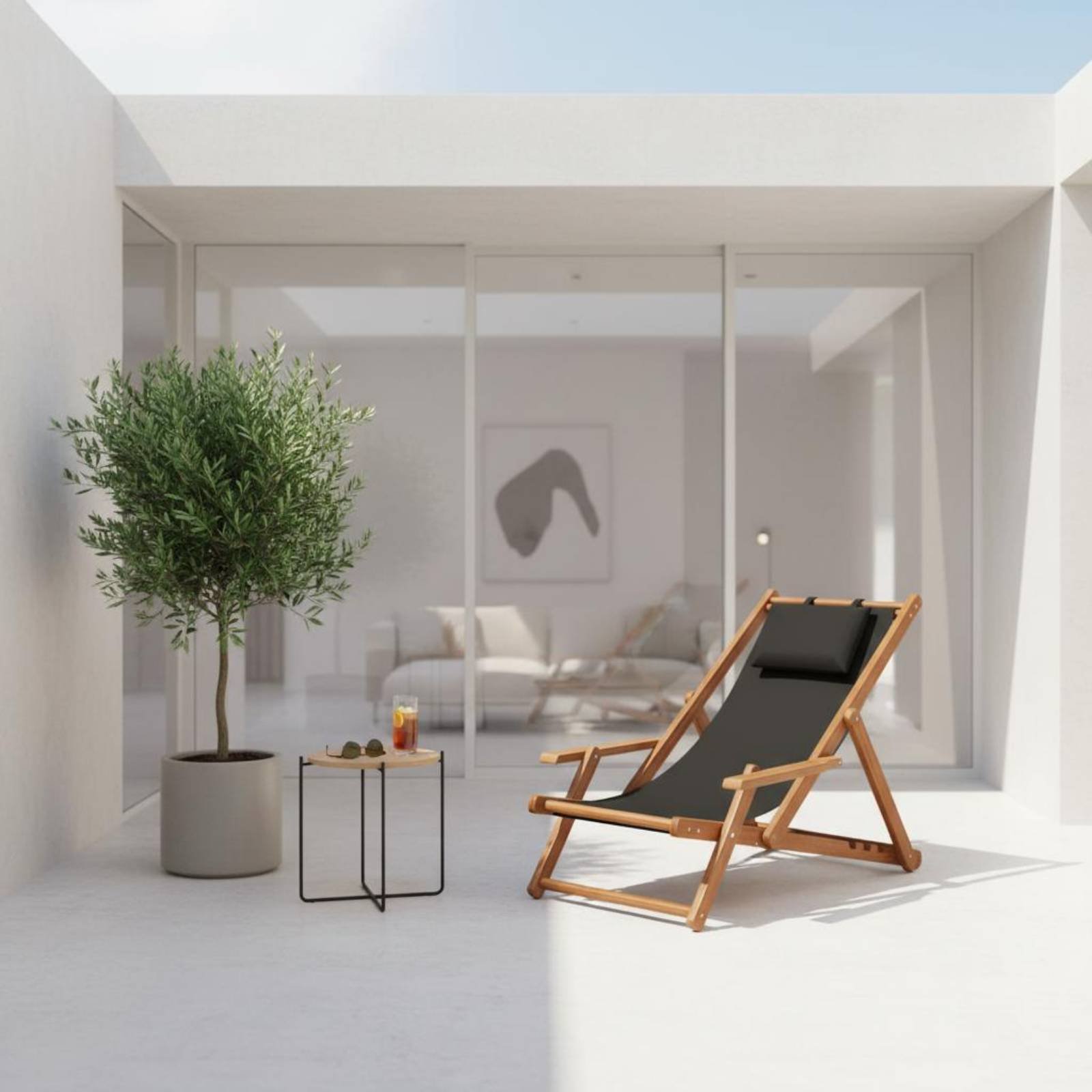 Leżak plażowy z płótna, rozkła – Deck Chair Lounger recenzja i cena