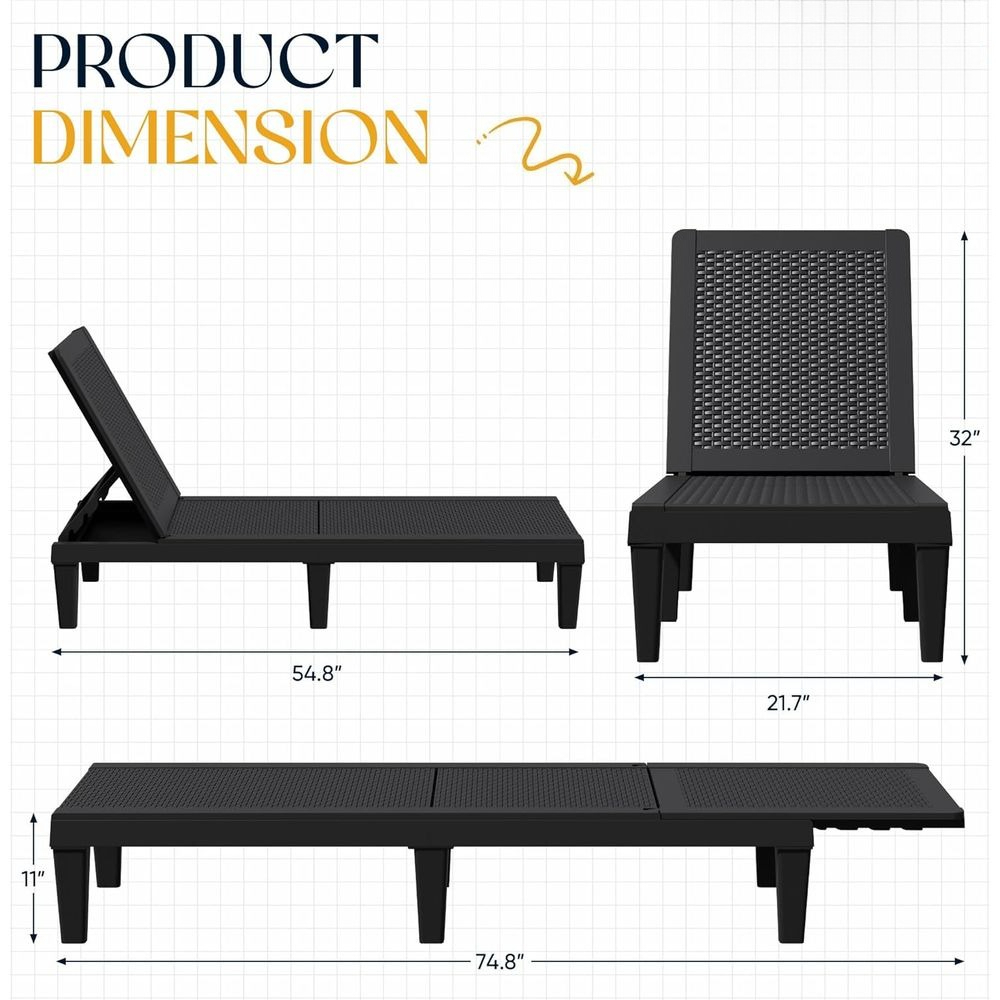 Zestaw 2 krzeseł z 5-pozycyjny – Deck Chair Lounger recenzja i cena
