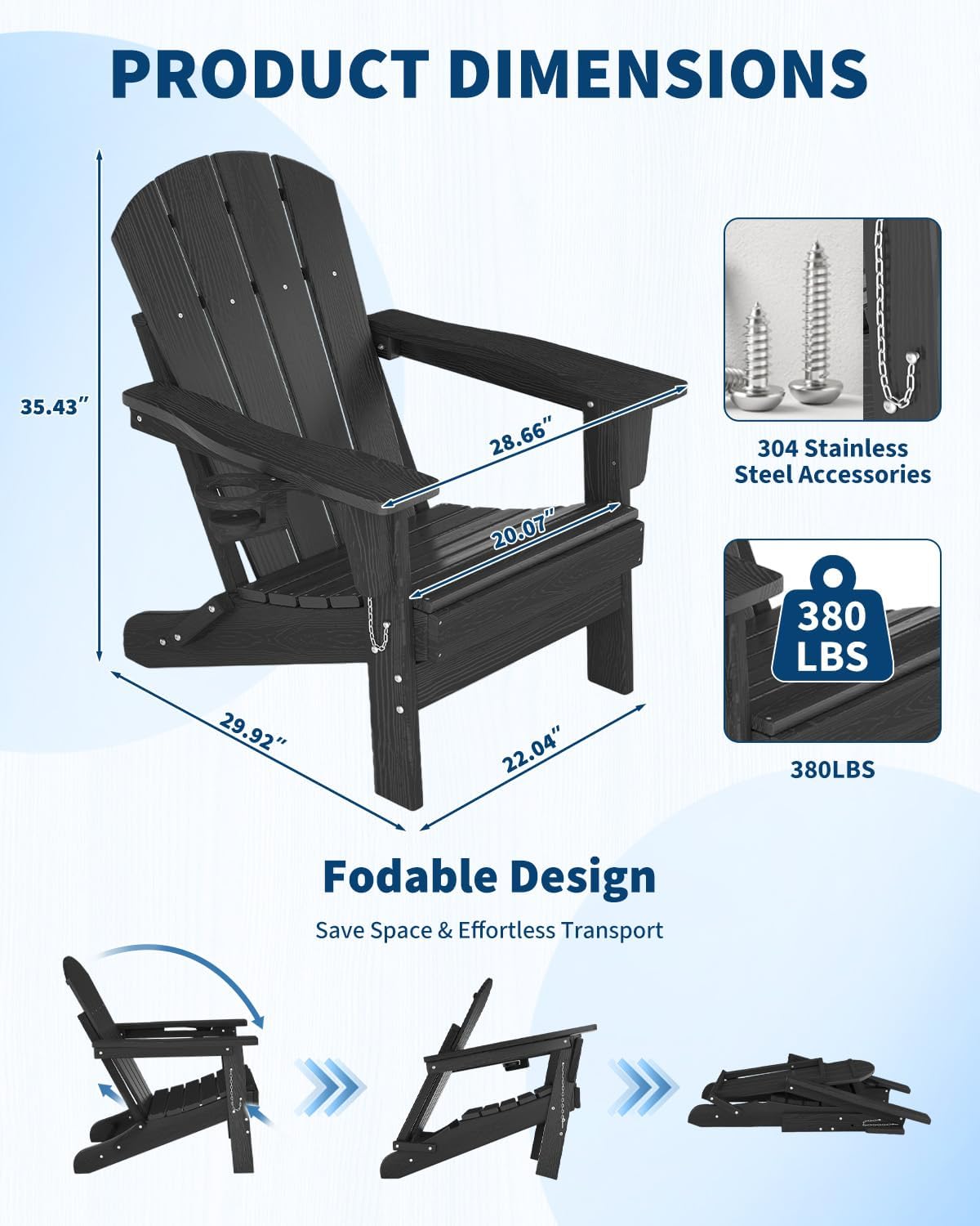 Składane krzesło Adirondack z  – Deck Chair Lounger recenzja i cena