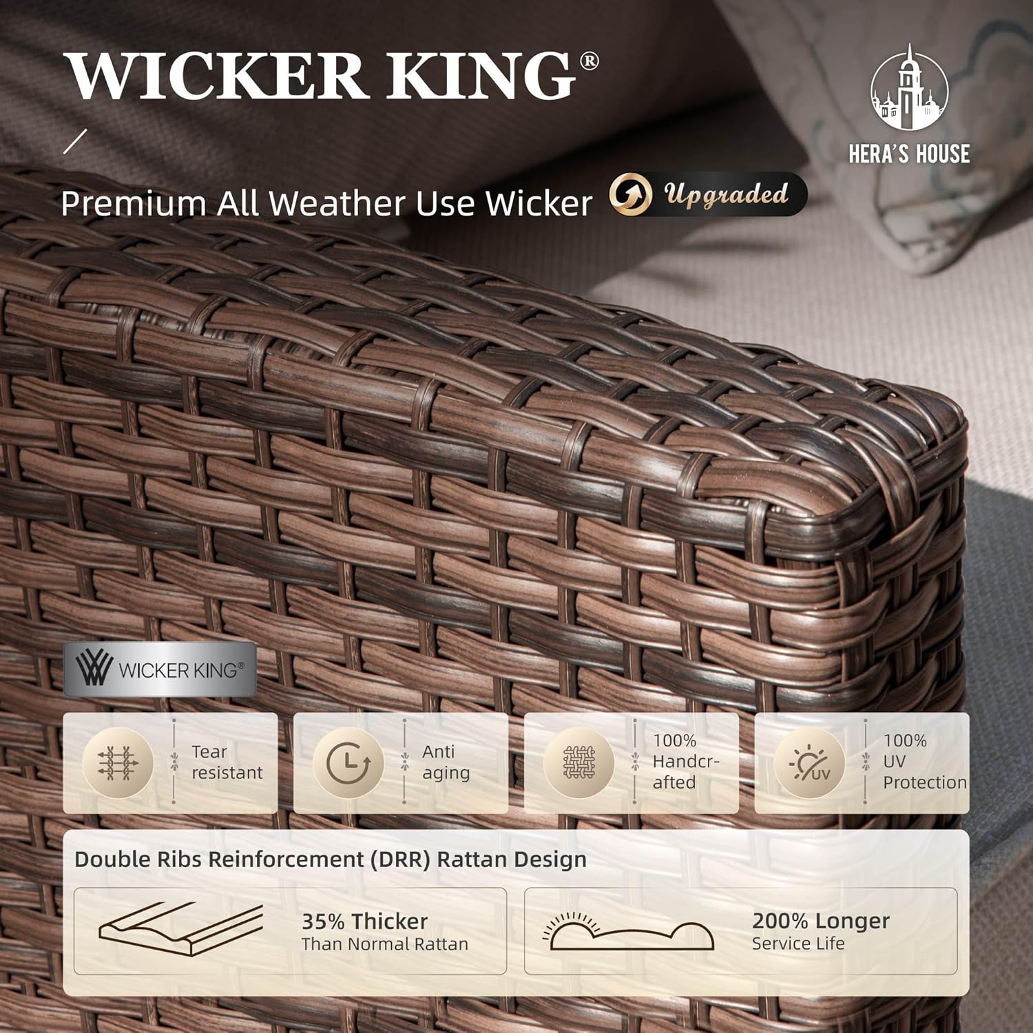 3-częściowy wiklinowy zestaw m – Outdoor Furniture L Shape recenzja i cena