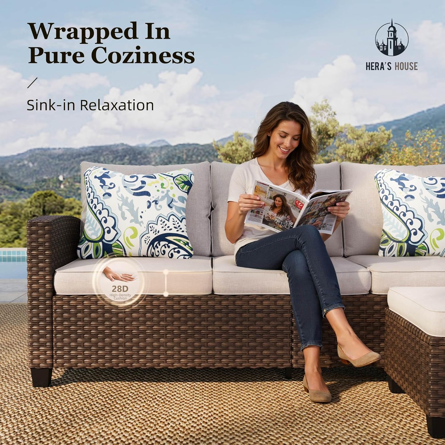 3-częściowy wiklinowy zestaw m – Outdoor Furniture L Shape recenzja i cena