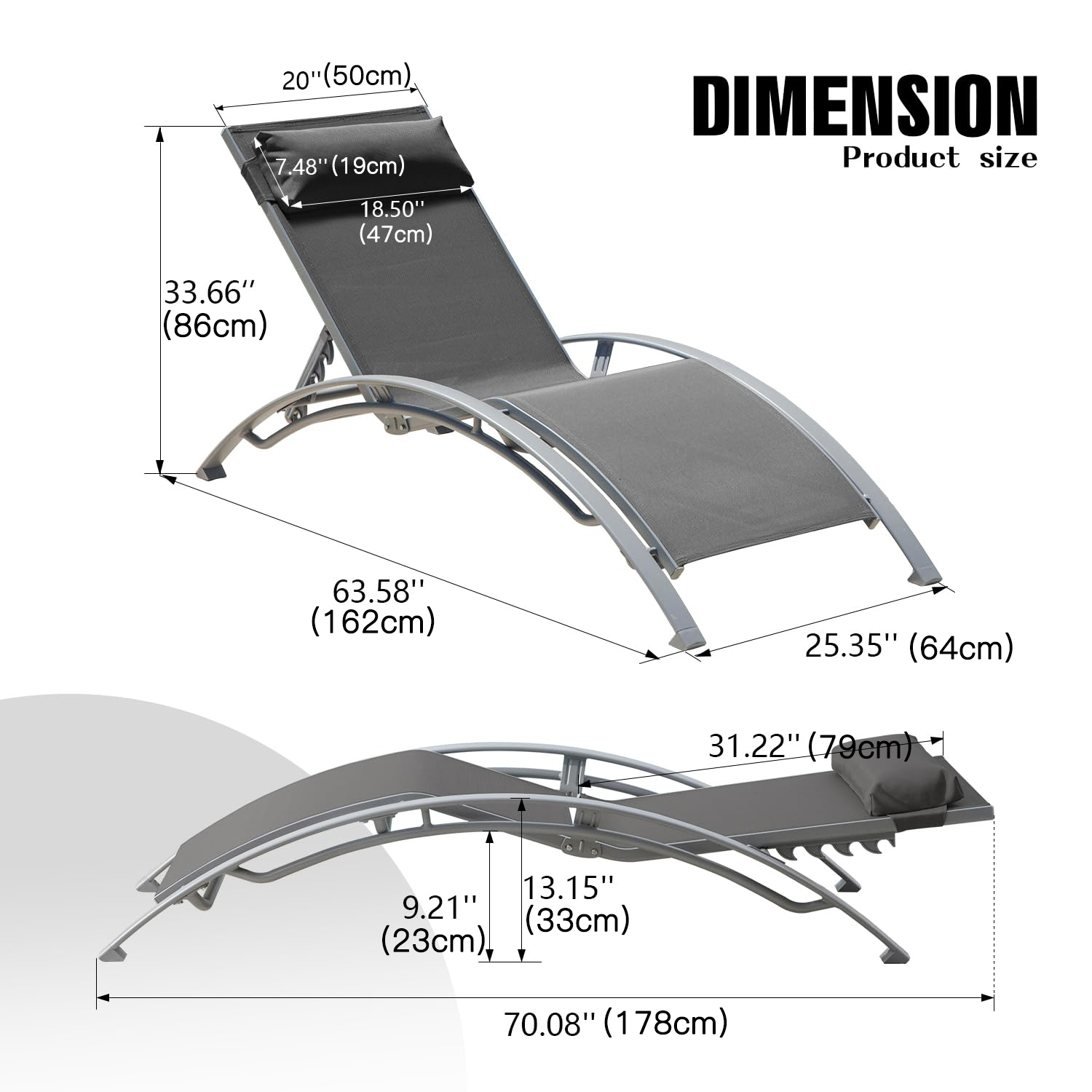 Zestaw 2 Regulowanych Aluminio – Deck Chair Lounger recenzja i cena