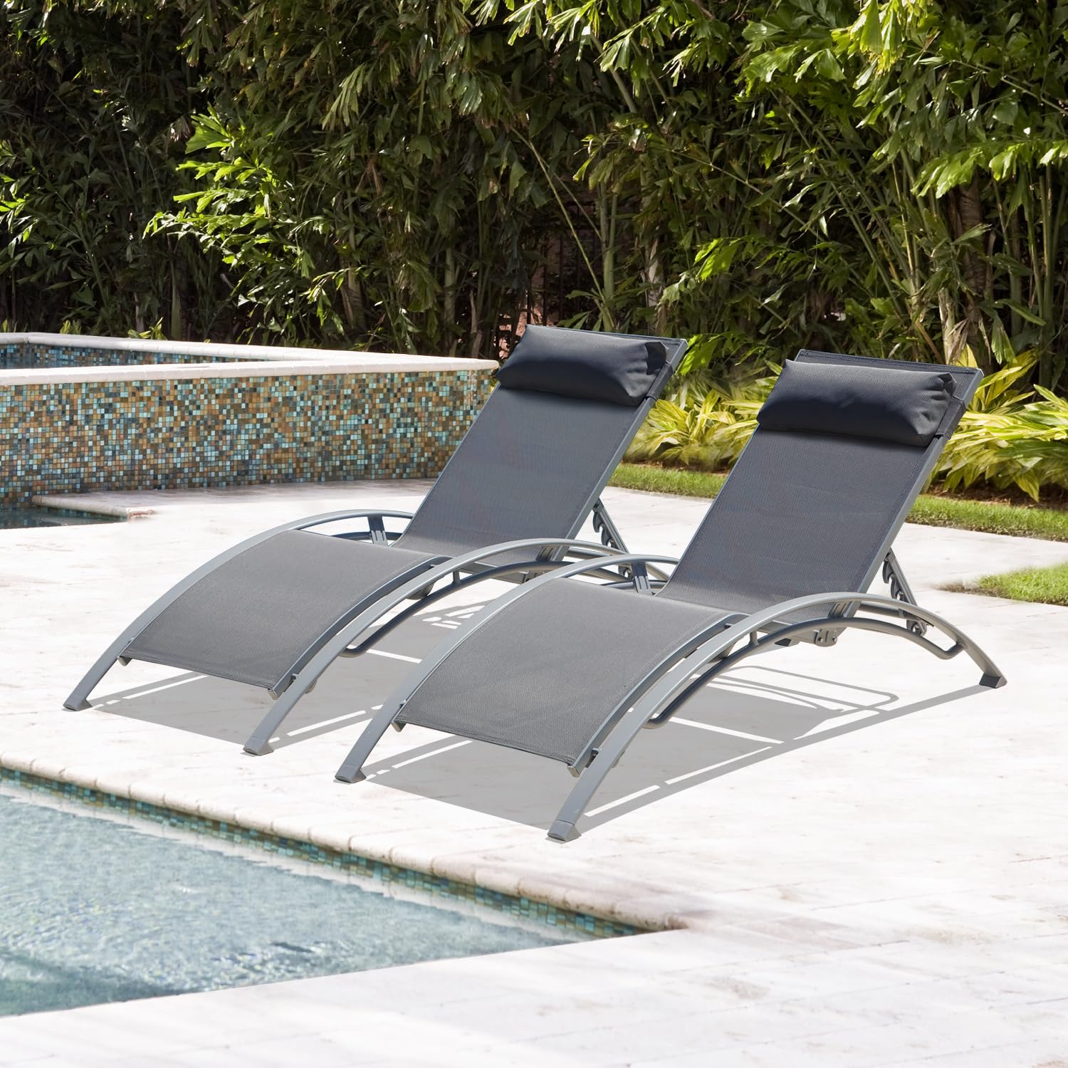 Zestaw 2 Regulowanych Aluminio – Deck Chair Lounger recenzja i cena
