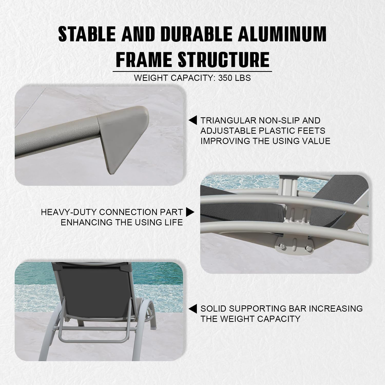 Zestaw 2 Regulowanych Aluminio – Deck Chair Lounger recenzja i cena