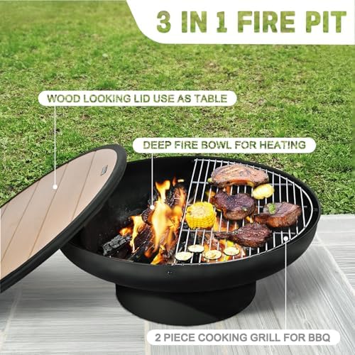 Stół z paleniskiem 32 cale z p – Fire Pit Bowl recenzja i cena