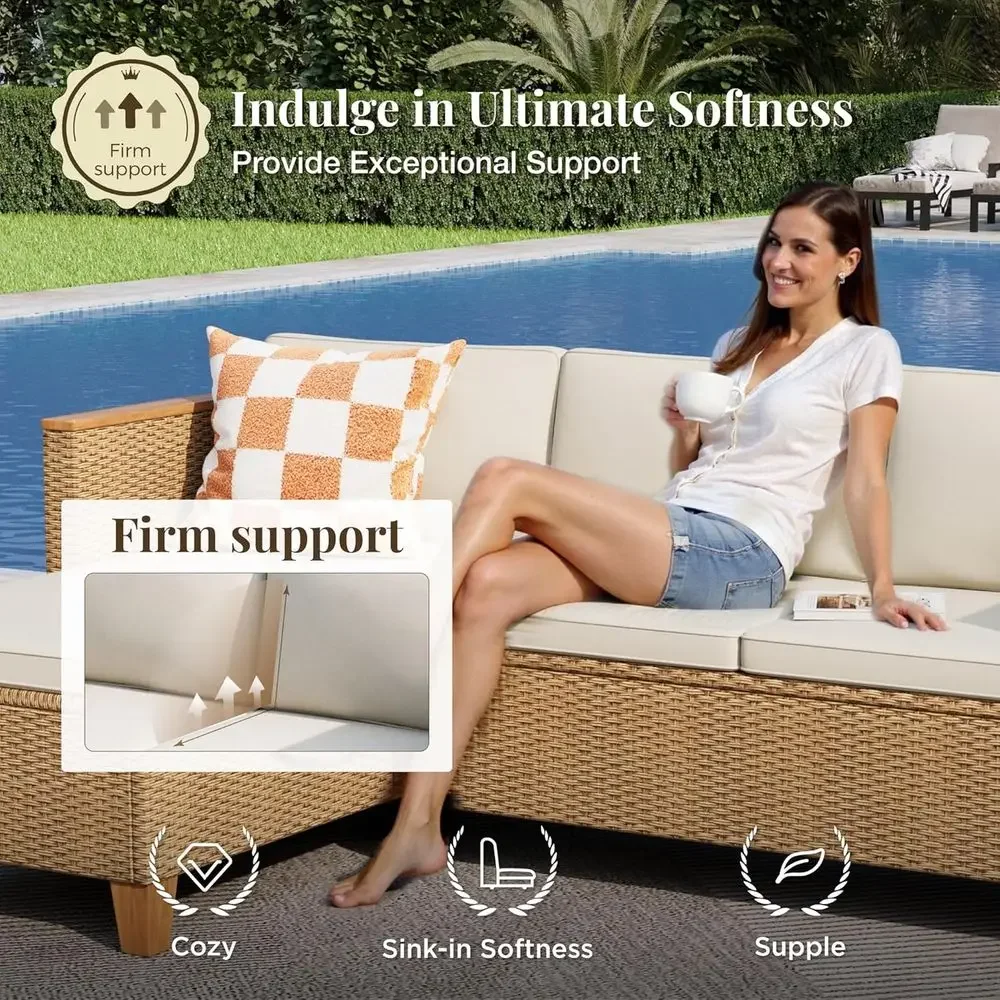 3-częściowy zestaw mebli ogrod – Outdoor Furniture L Shape recenzja i cena