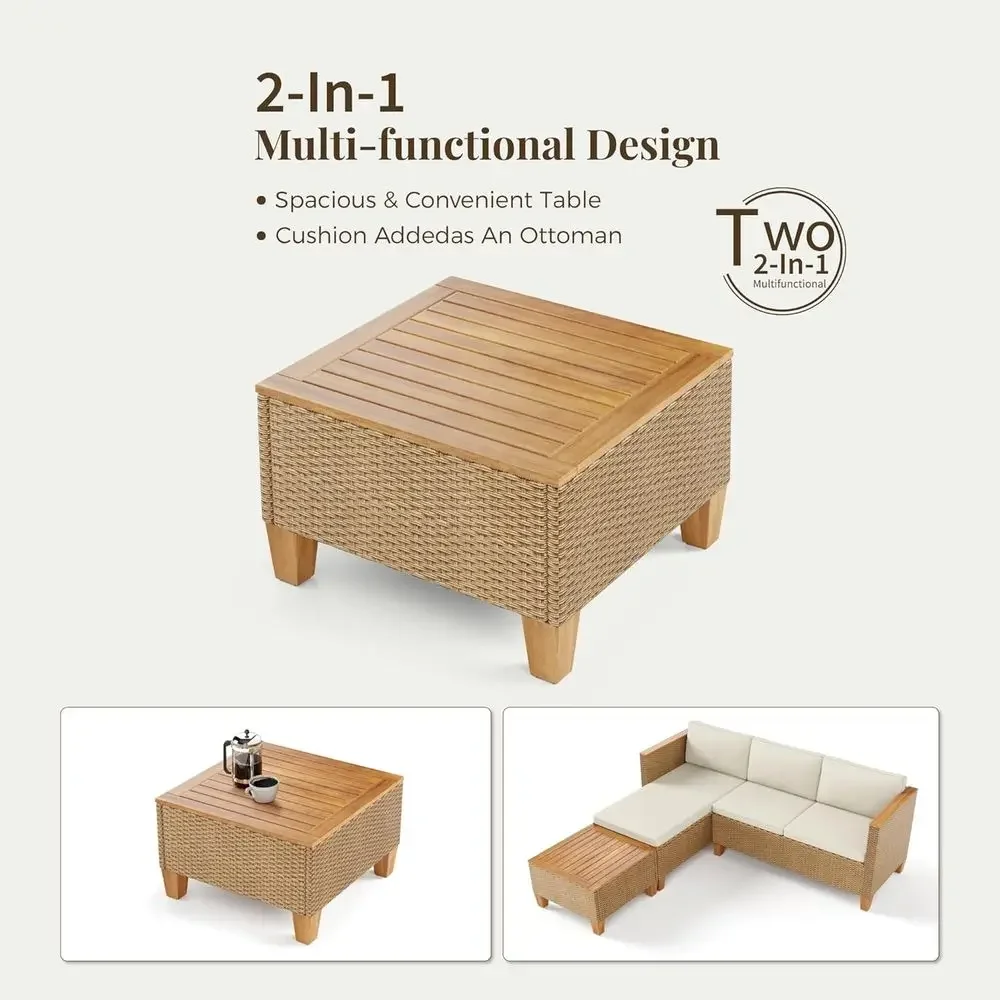 3-częściowy zestaw mebli ogrod – Outdoor Furniture L Shape recenzja i cena
